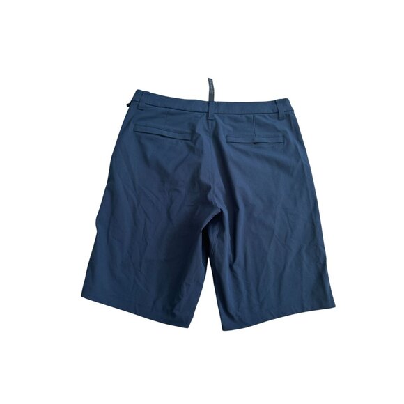 LULULEMON Men's Navy Blue Flat front Casual Shorts Size 33 - Picture 2 of 8
